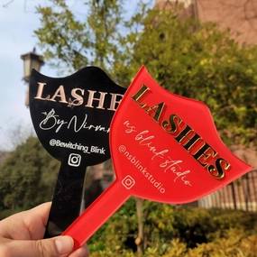 Custom Mirror Prop, Custom Beauty Technician Social Media Prop, Handheld Mirror Social Media Prop, Aesthetics Props, Salon Decor, Mirrors for Lash Techs(Black)