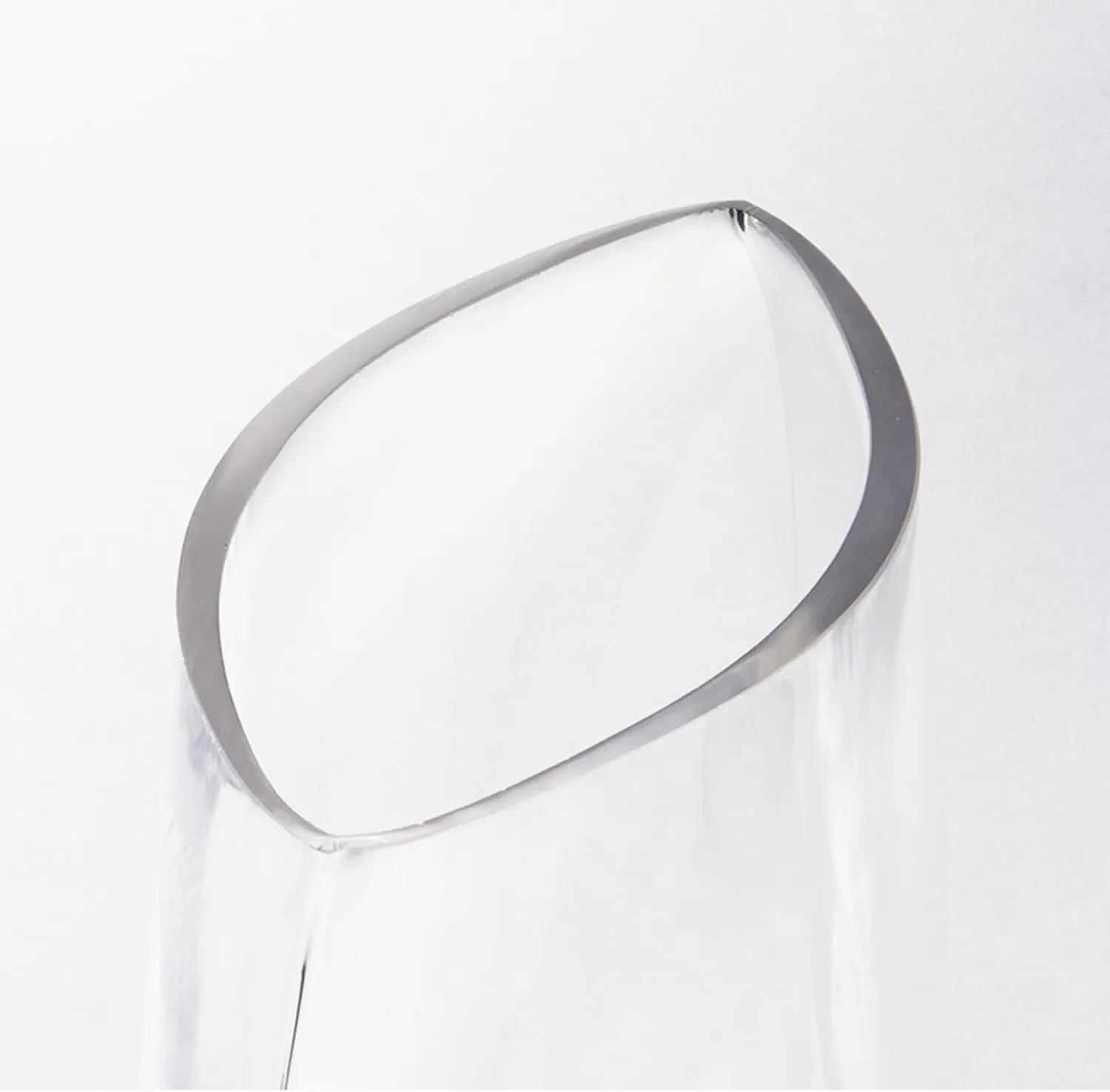 CYS EXCEL Glass Moon Vase Oval Bowl (H:7.5" L:9.25") | Multiple Size Choices Round Flower Vase Centerpiece | Plant Terrarium Bowl Vase
