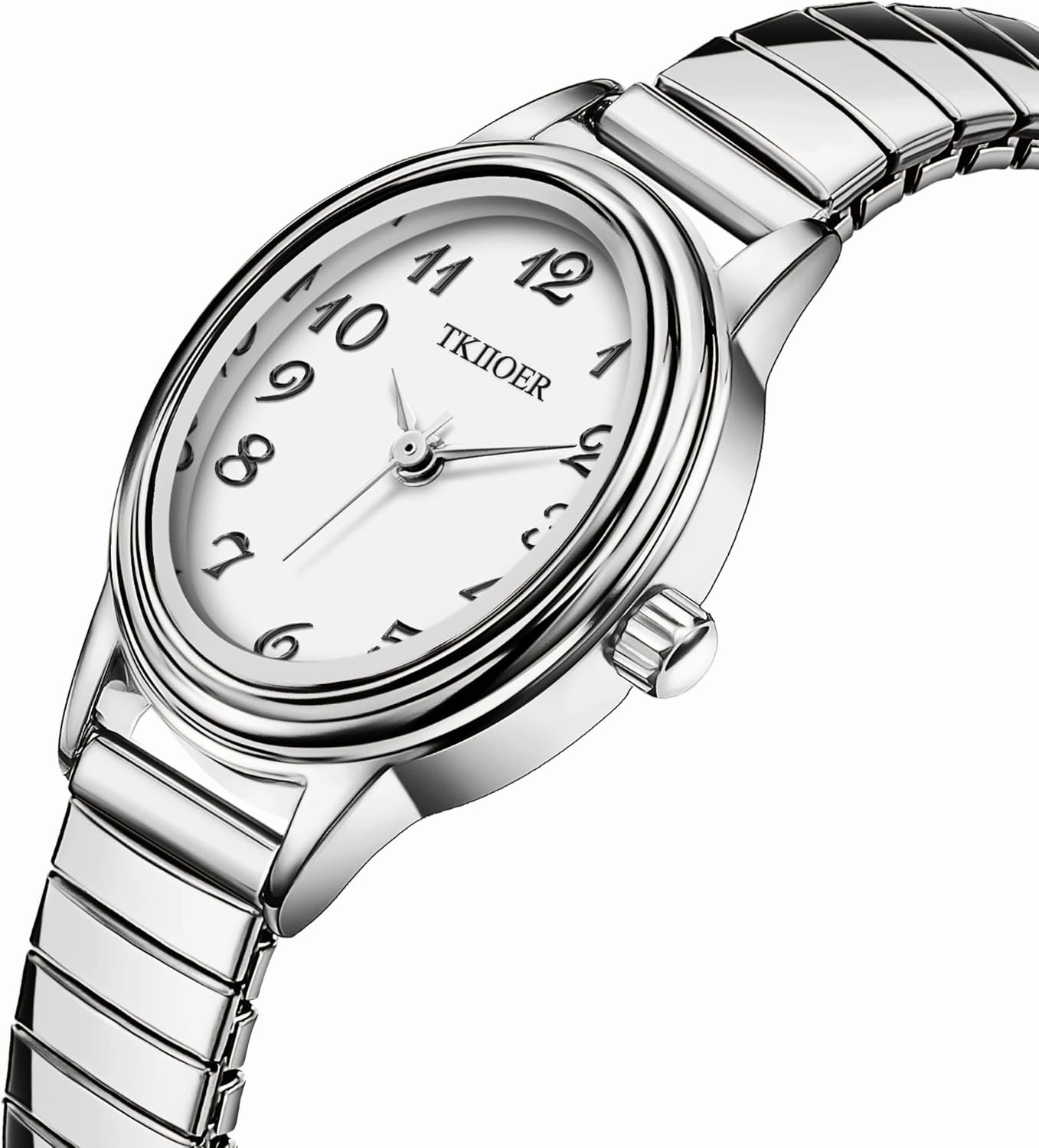 Dainty Gold Watches for Women, Easy to Read Ladies Analog Watch, 30M Waterproof, Luminous Dial, Stainless Steel Stretch Expansion Strap