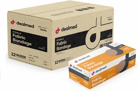 Dealmed Flexible Fabric Oval Spot Adhesive Bandages – 100 Count (12 Pack) Non-Stick Pad, Latex Free, Wound Care for First Aid Kit, 7/8" x 1 1/4"