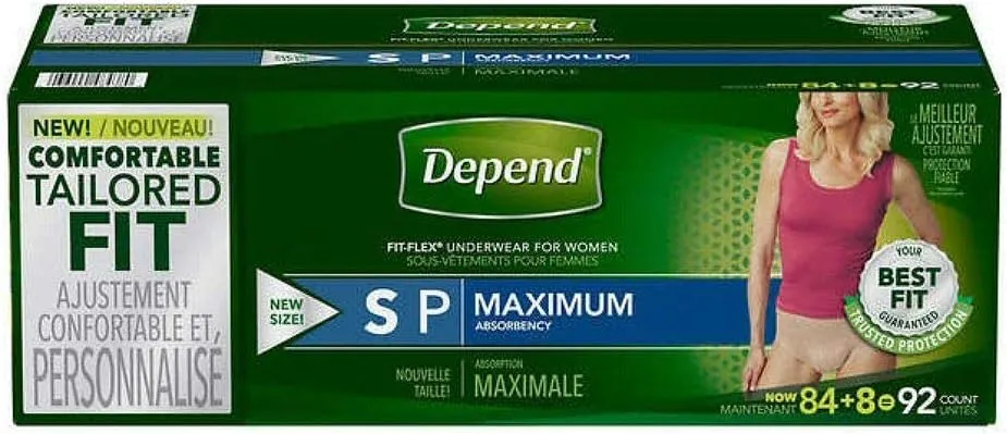 Depend Fit-Flex Underwear for Women, Small (92 Count)