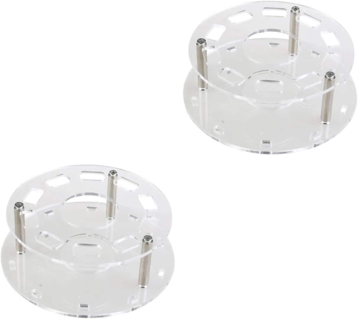 Didiseaon 2pcs Makeup Brush Rack Organizer Oval Holder for Efficient Drying and Storage Transparent Design Durable and Sturdy Construction for Vanity and Makeup Station