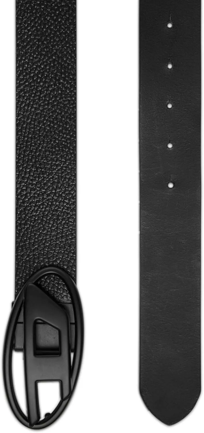 Diesel OVAL D LOGO REV B-1DR REV II - Reversible leather belt