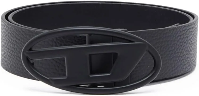 Diesel OVAL D LOGO REV B-1DR REV II - Reversible leather belt