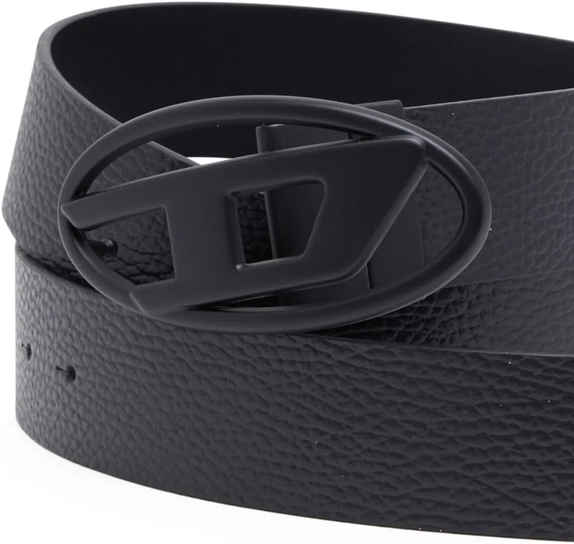 Diesel OVAL D LOGO REV B-1DR REV II - Reversible leather belt