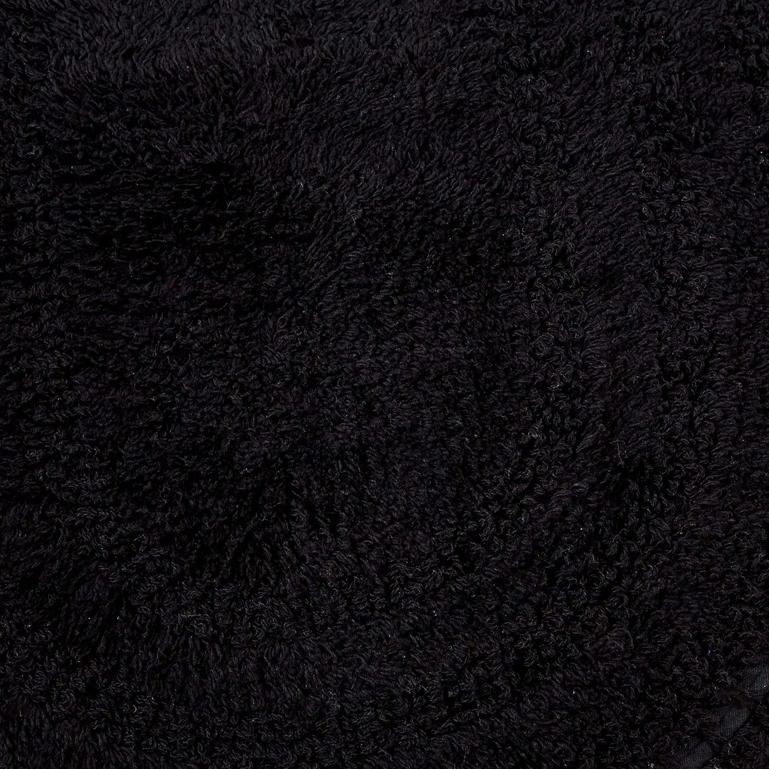 DII Crochet Collection Reversible Bath Mat, Small Oval, 17x24, Black