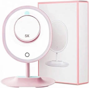 DIPSTICK Vanity Mirror Desktop Single-Sided Makeup Mirror High-Definition Oval Bedroom Makeup Mirror Portable Eye Makeup Magnifying Glass Mirror Makeup