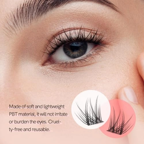 DIY Eyelash Extension Kit,114pcs 10-16mm Lash Cluster With Lash Bond and Seal Remover, Tweezers, Individual D Curl Manga Cluster Lashes, Natural Look, Hyacinth