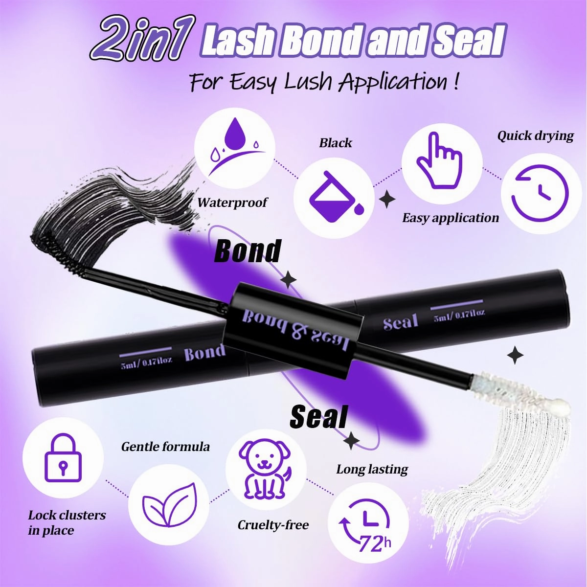 DIY Lash Extension Kit 840Pcs D Curl Individual Lash Clusters Eyelashes Extension Set with Mirror Lash Storage Box Lash Bond&Seal Glue Remover Tweezers Lash Brush Applicator