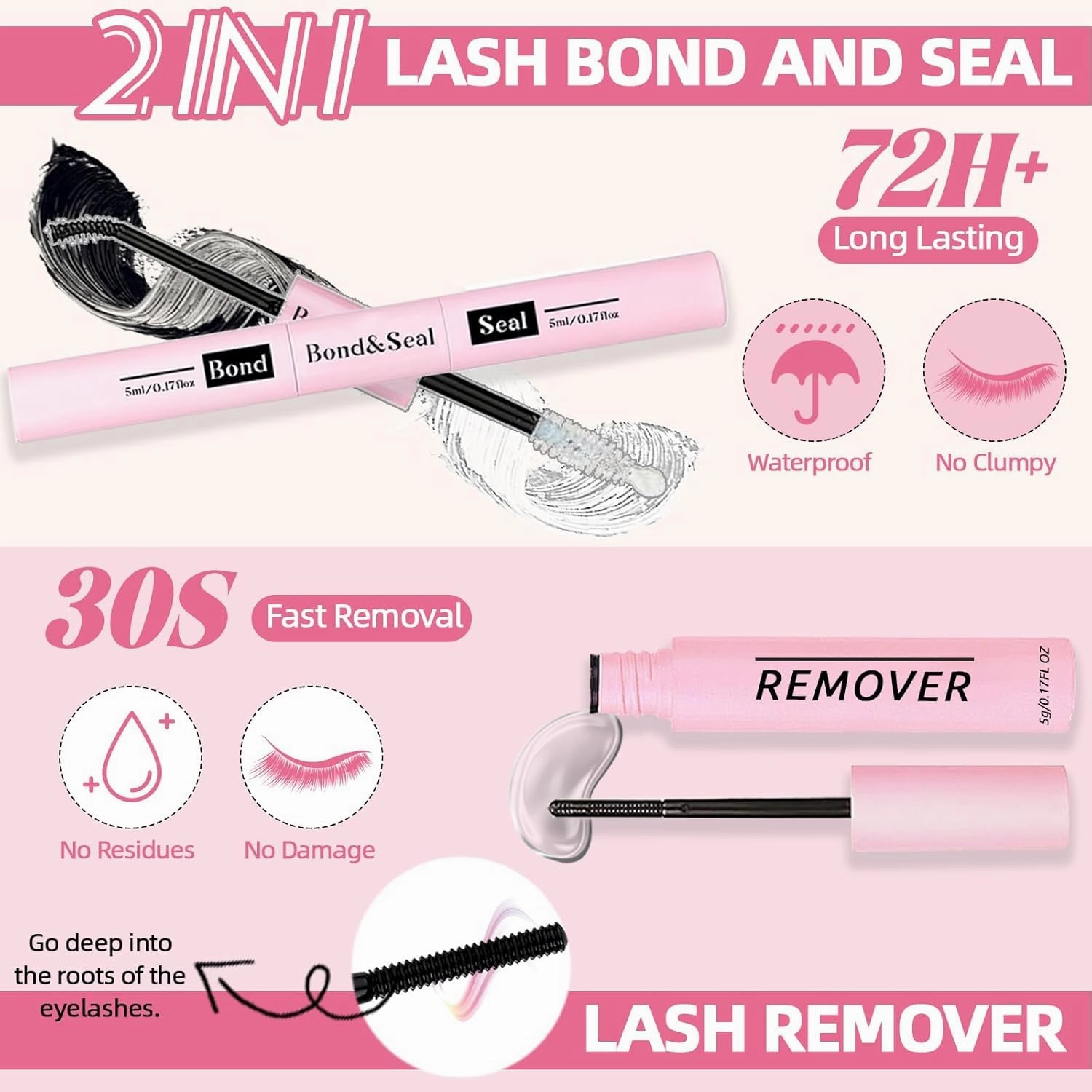 DIY Wispy Lash Extension Kit 580Pcs D Curl 6 styles Fox Eye Lashes Clusters Eyelash Extension with Lash Bond and Seal,Quick Glue Remover Tweezers Eyelash Brush Mini Applicator