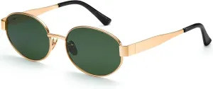 Dollger Retro Polarized Oval Sunglasses for Women Trendy Small Classic Designer Sunglasses Shades UV400 Protection