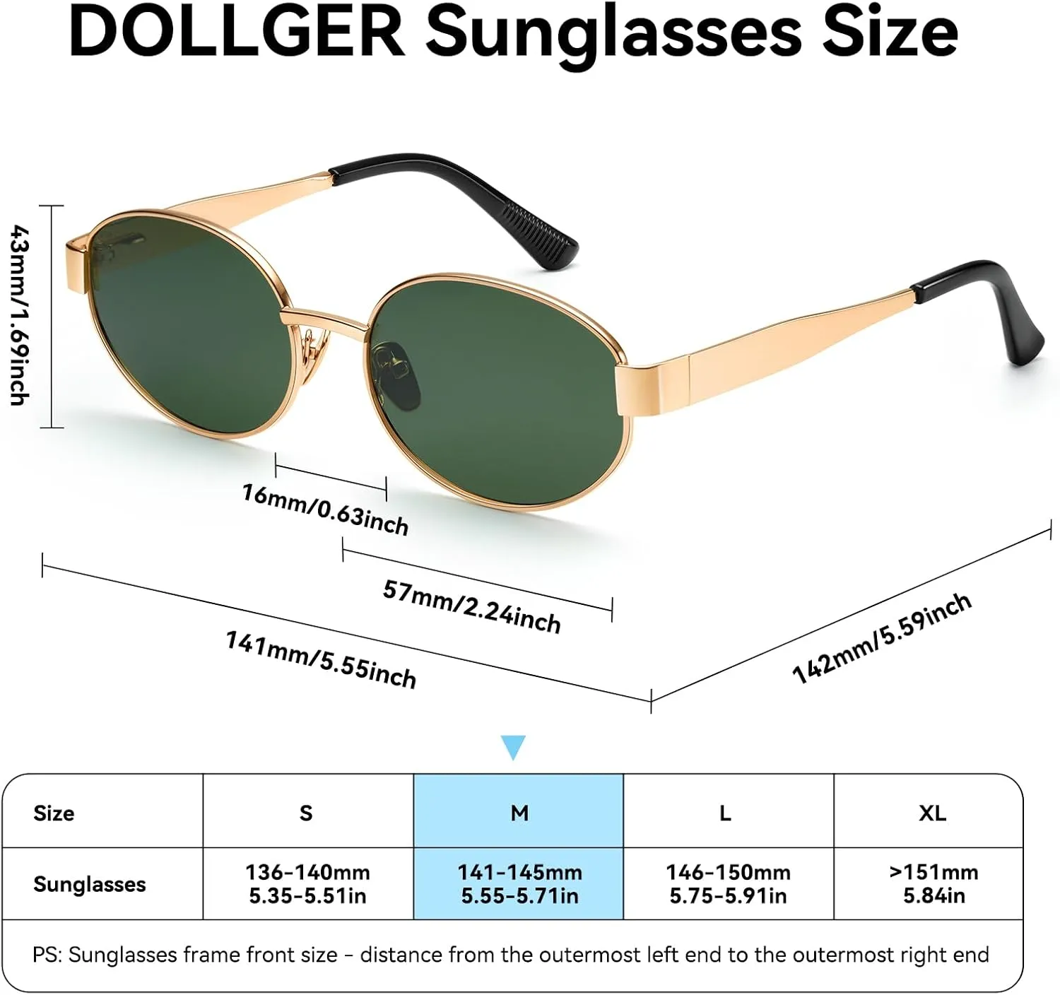 Dollger Retro Polarized Oval Sunglasses for Women Trendy Small Classic Designer Sunglasses Shades UV400 Protection