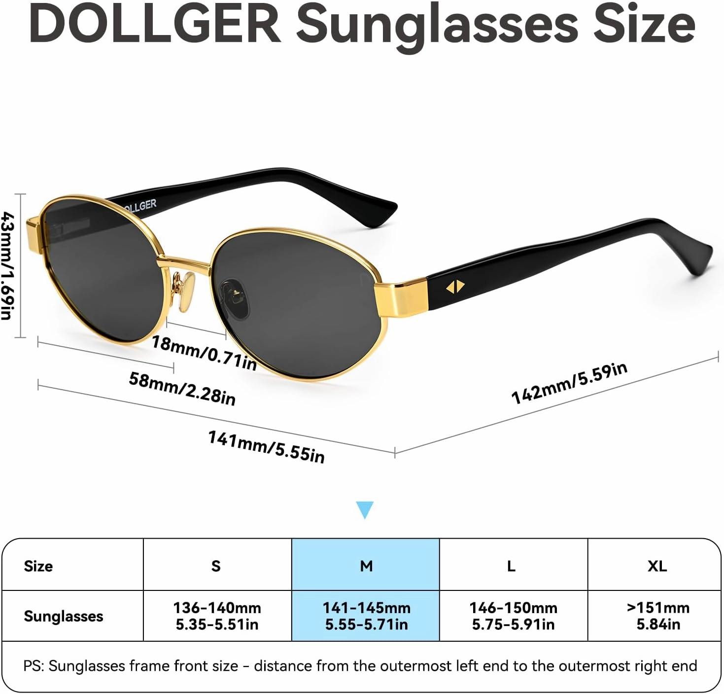 Dollger Polarized Oval Sunglasses for Women Trendy Small Gold Frame Retro Sunglasses Designer Shades UV400 Protection