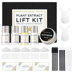 DONG RHYME Lash Lift Kit Eyelash Perm Kit, Professional Plant Extract, Lifting & Curling for Eyelashes, Semi-Permanent Salon & DIY Home Use for Beginner