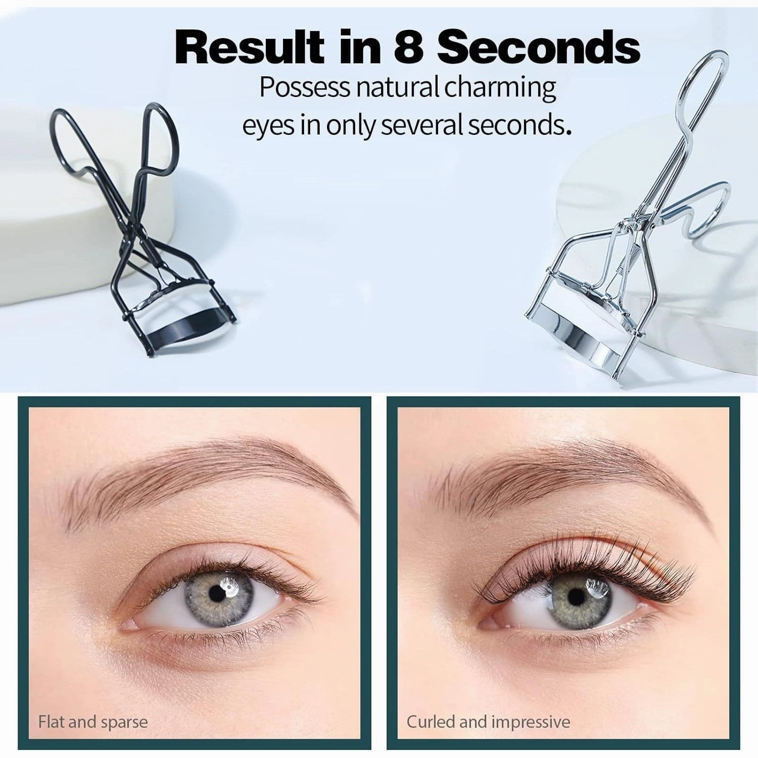 ECVV Eyelash Curler, Precision Curl Control for All Eye Shapes, Lifts & Defines, Easy to Use, Get Perfect Curl in 5 Seconds