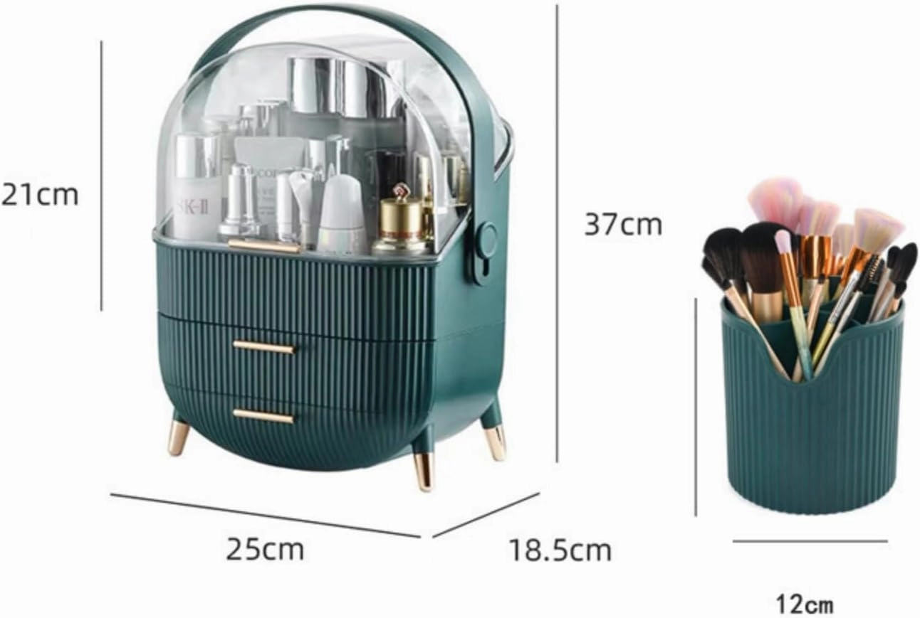 Egg Makeup Organizer, Egg Shape(Oval) Makeup Storage Box Countertop Portable Vanity Cosmetics Organizer