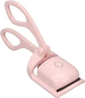 Electric Eyelash Curler USB Mini Temperature Control Portable Rechargeable Makeup Curling Eye Lashes Long Lasting Heated Eyelash Curler (Pink)