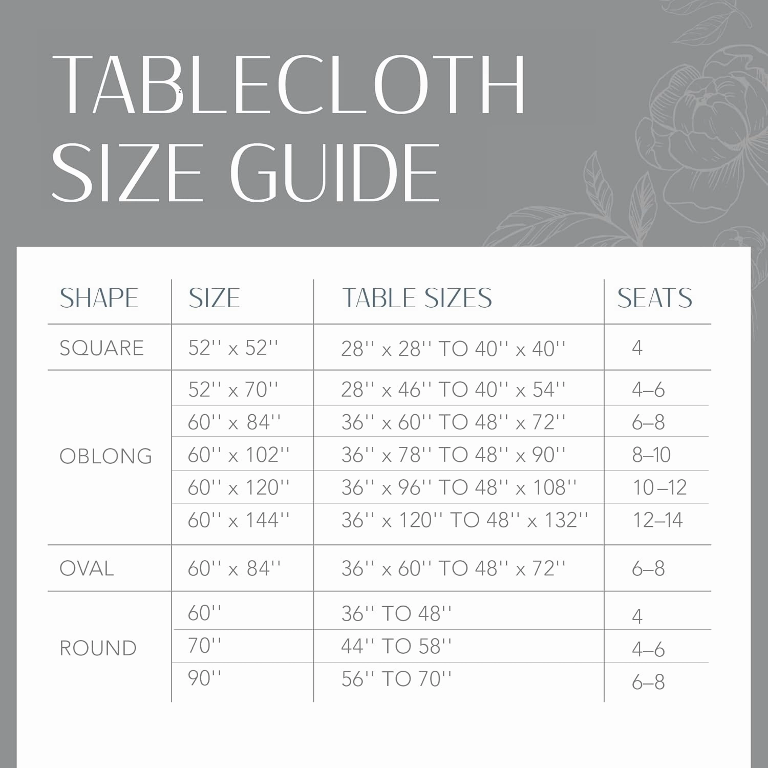 Elrene Home Fashions Camile Floral Damask-Scroll Water- and Stain-Resistant Vinyl Tablecloth with Flannel Backing, 60 Inches X 84 Inches, Oval, Blue