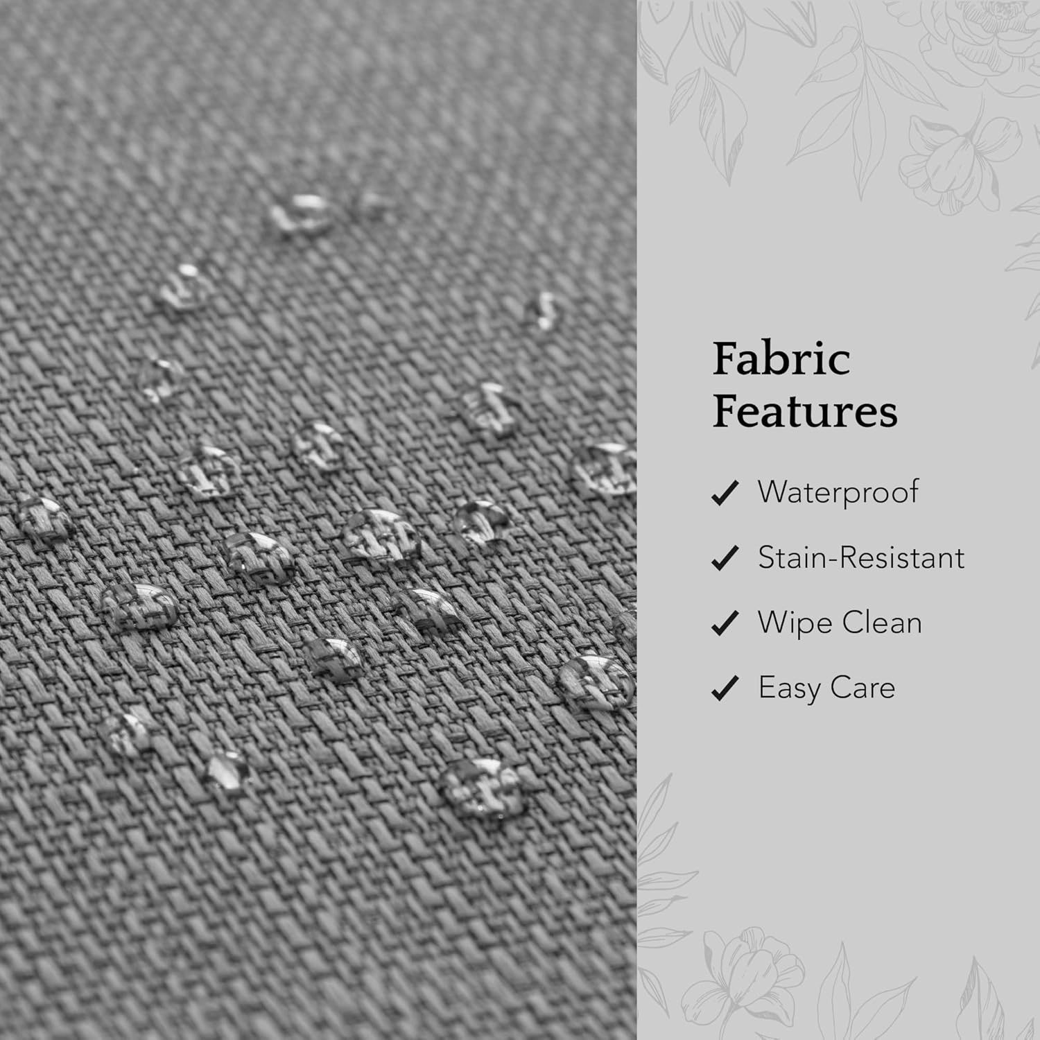 Elrene Home Fashions Laurel Solid Texture Water and Stain Resistant Tablecloth, 60"X84" Oval, Gray