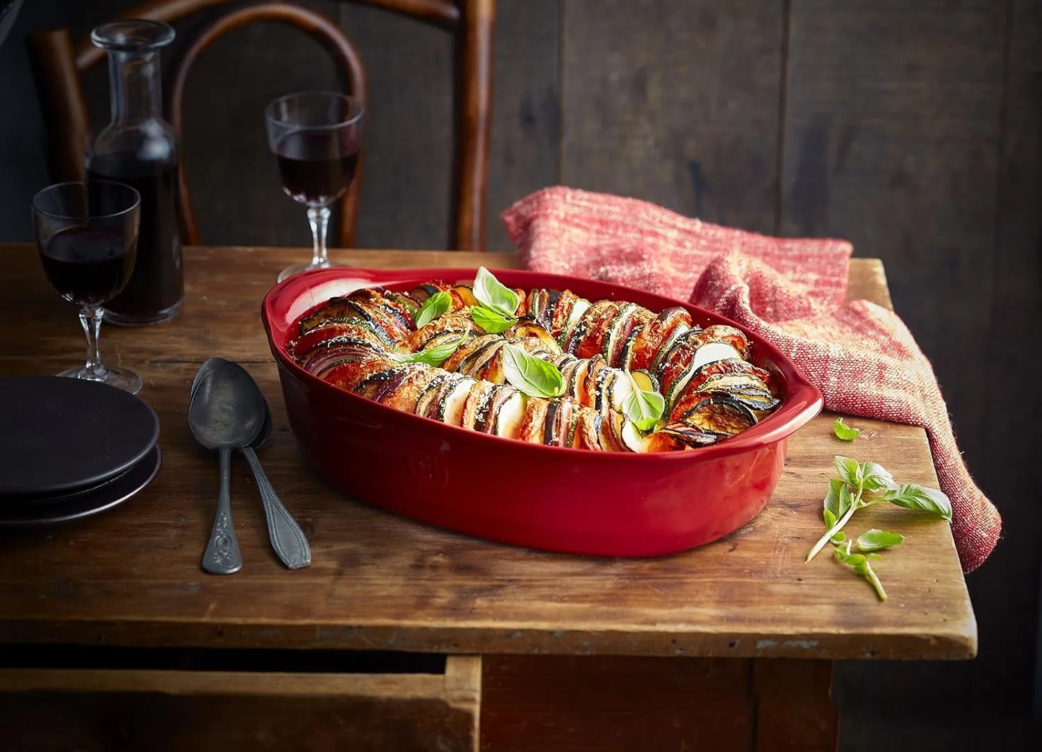 Emile Henry Small Oval Oven Dish, 1.4 quart, Flint