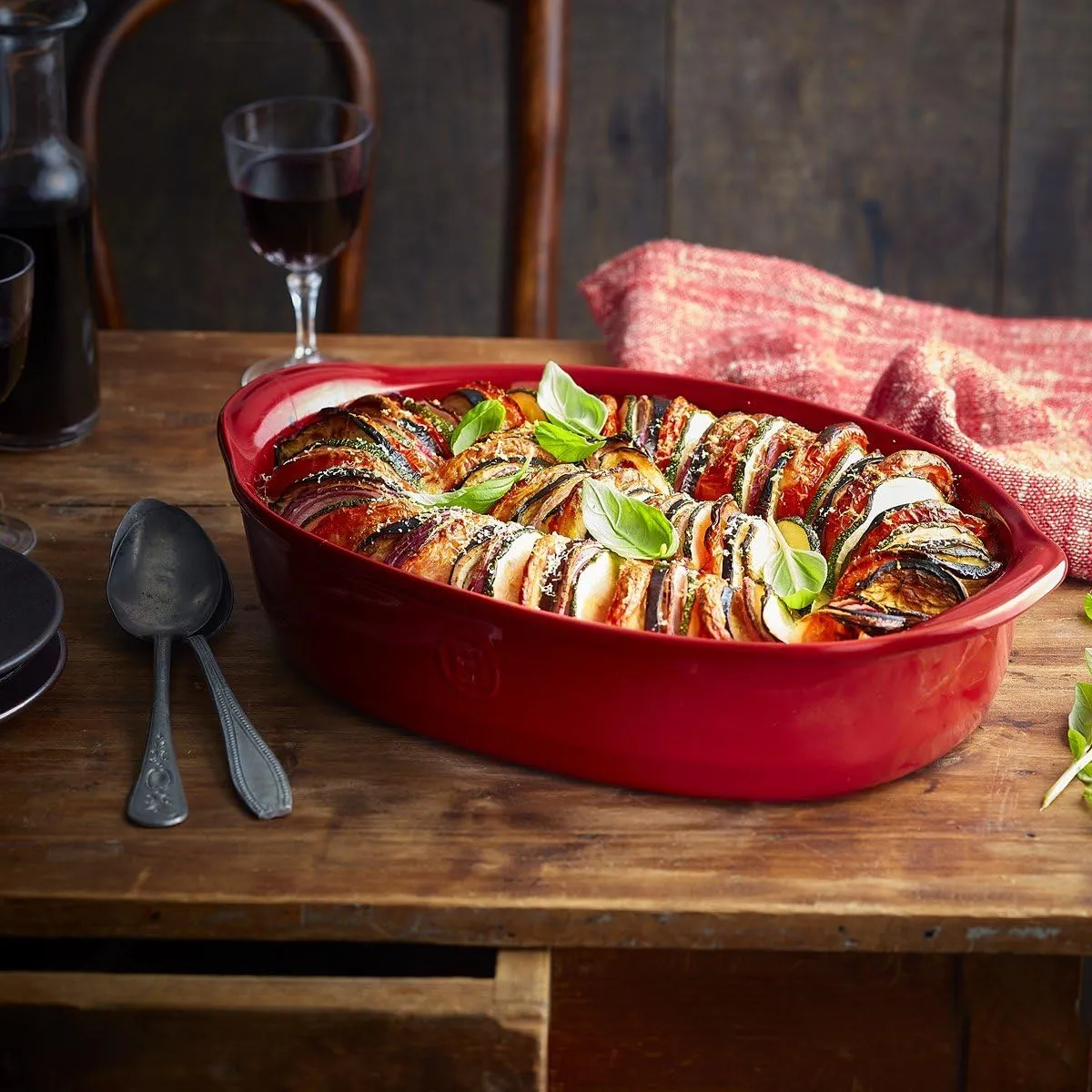 Emile Henry Small Oval Oven Dish, 1.4 quart, Flint