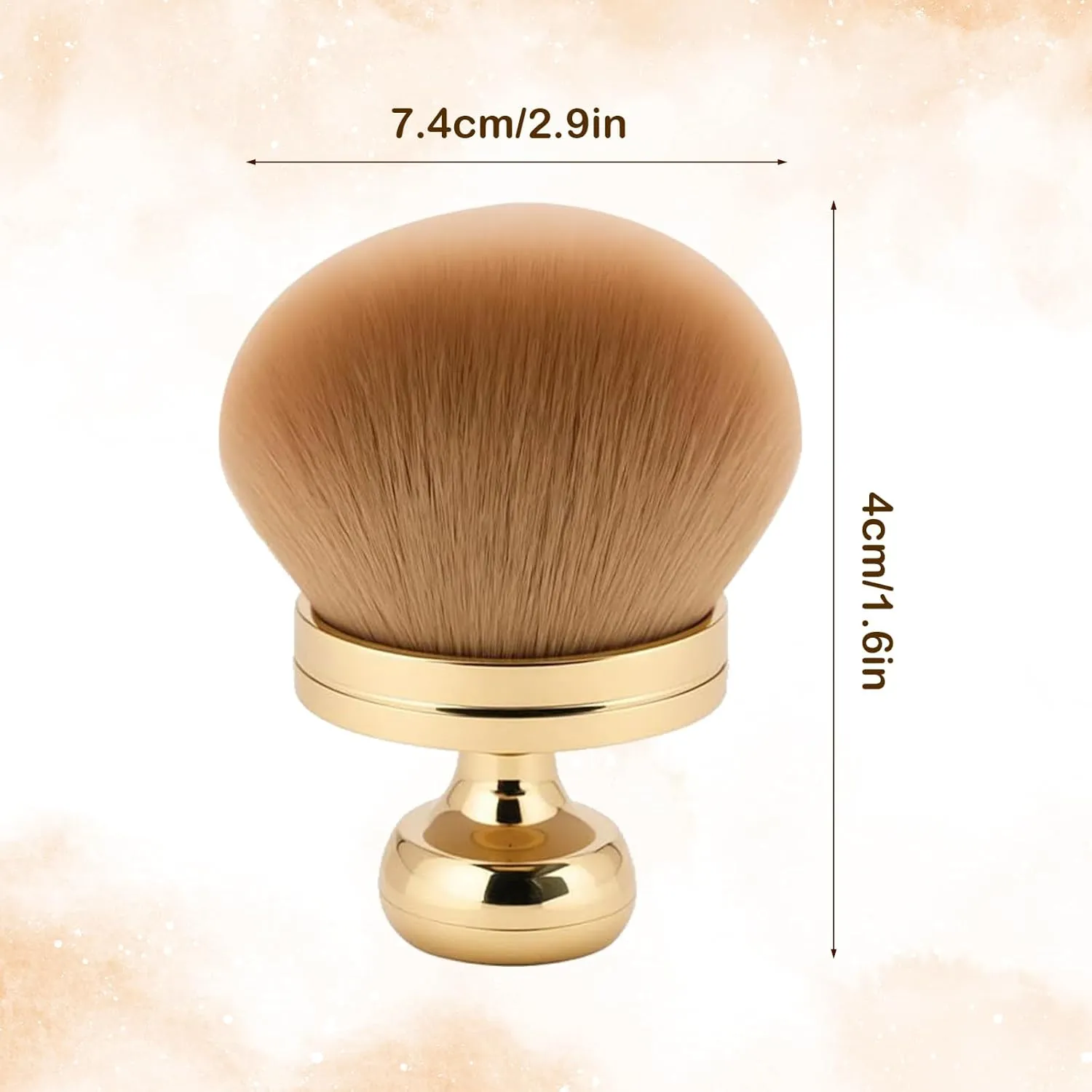 Extra Large Body Makeup Brush For Self Tanner, 2025 New Self Tanner Back Applicator, Kabuki Brush for Face Leg Bronzers Blend Self Tanning Applicator Makeup Brush - 2 Pcs (Gold)