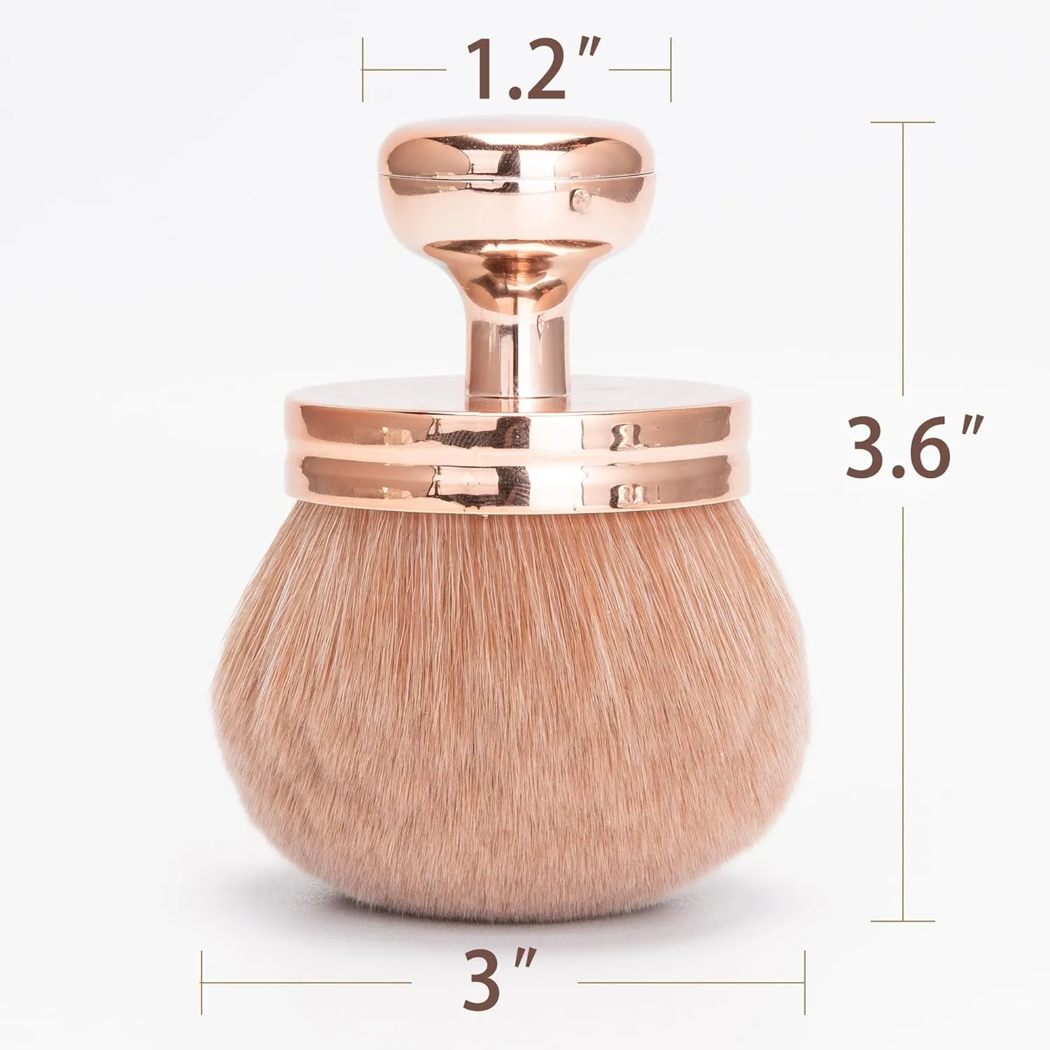 Extra Large Body Makeup Brush for Self Tanner,Leg Makeup & Bronzer, Suncreen Brush Applicator, 3 inch Wide Kabuki Foundation Brush, Oval Face Makeup Brush with Drawstring Bag (Rose Gold)