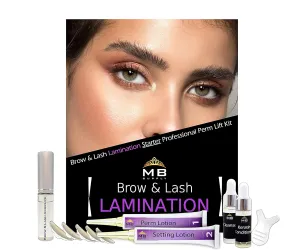 Eyebrow and Lash Lift Kits with Keratin. Eyelash Perm, Brow Lamination Curling Sets Fast 5-Minute Packets or Easy Perm Tubes. Professional Quality. (Keratin & Setting Kit Tubes)