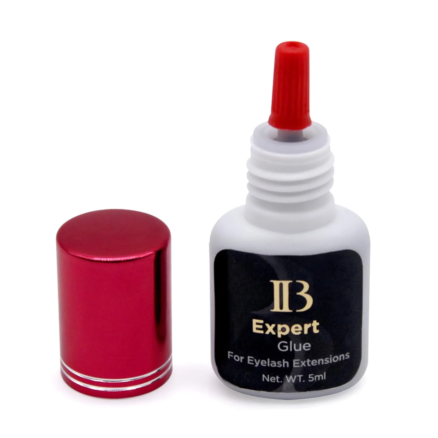 Eyelash Extension Glue 1PCS Ibeauty IB Expert Glue 5ml | 1-2 Sec Dry Time | 5-6 Weeks Retention | Black Adhesive Supplies for Professional Use