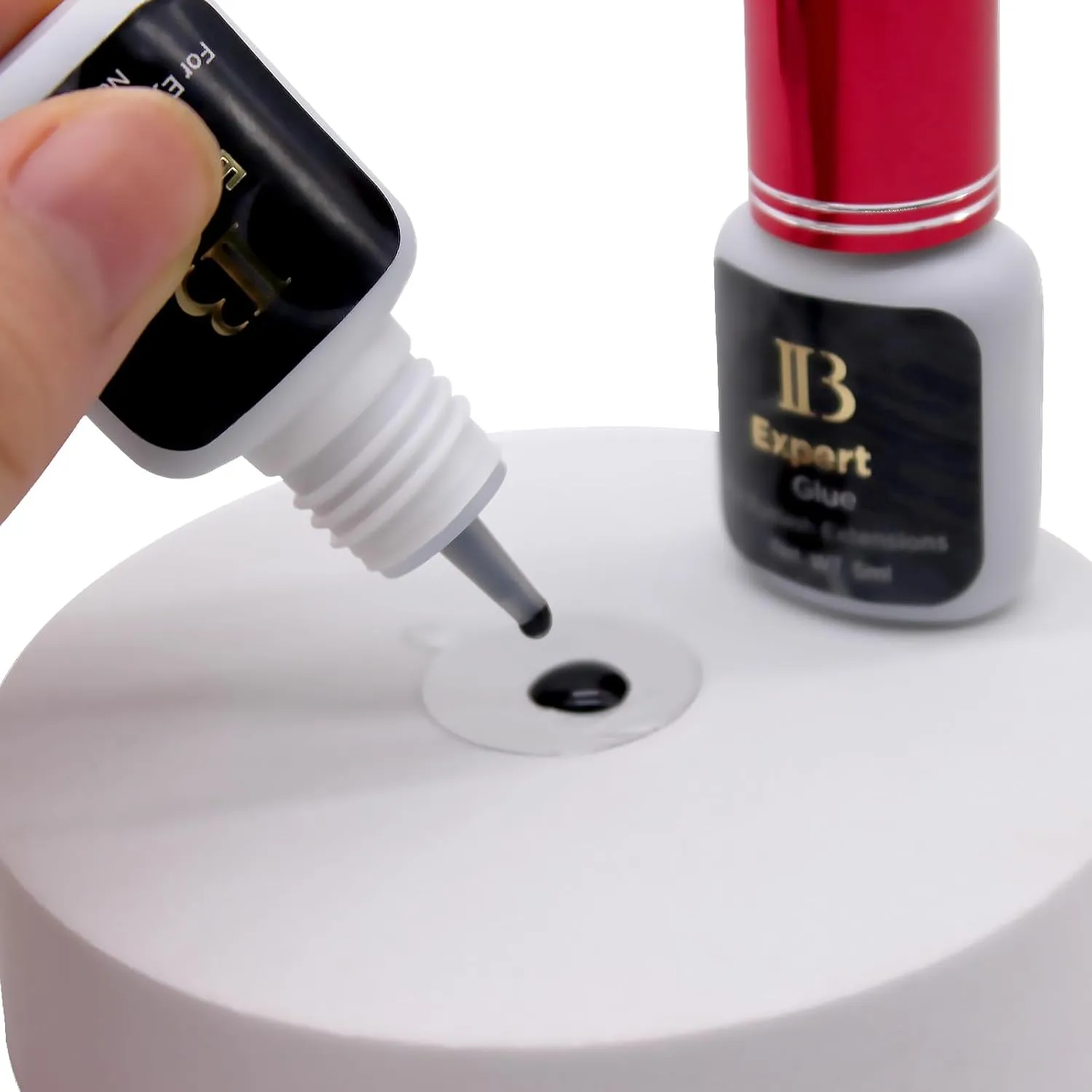 Eyelash Extension Glue 1PCS Ibeauty IB Expert Glue 5ml | 1-2 Sec Dry Time | 5-6 Weeks Retention | Black Adhesive Supplies for Professional Use