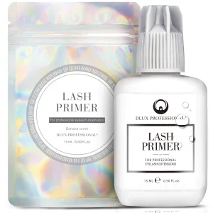 Eyelash Extension Primer - 15 ml Banana Scent Lash Lift Primer, Eyelash Cleanser, Protein & Oil Remover, Higher Retention Rate, Strong Adhesive Bonding Power & Reduced Curing Time