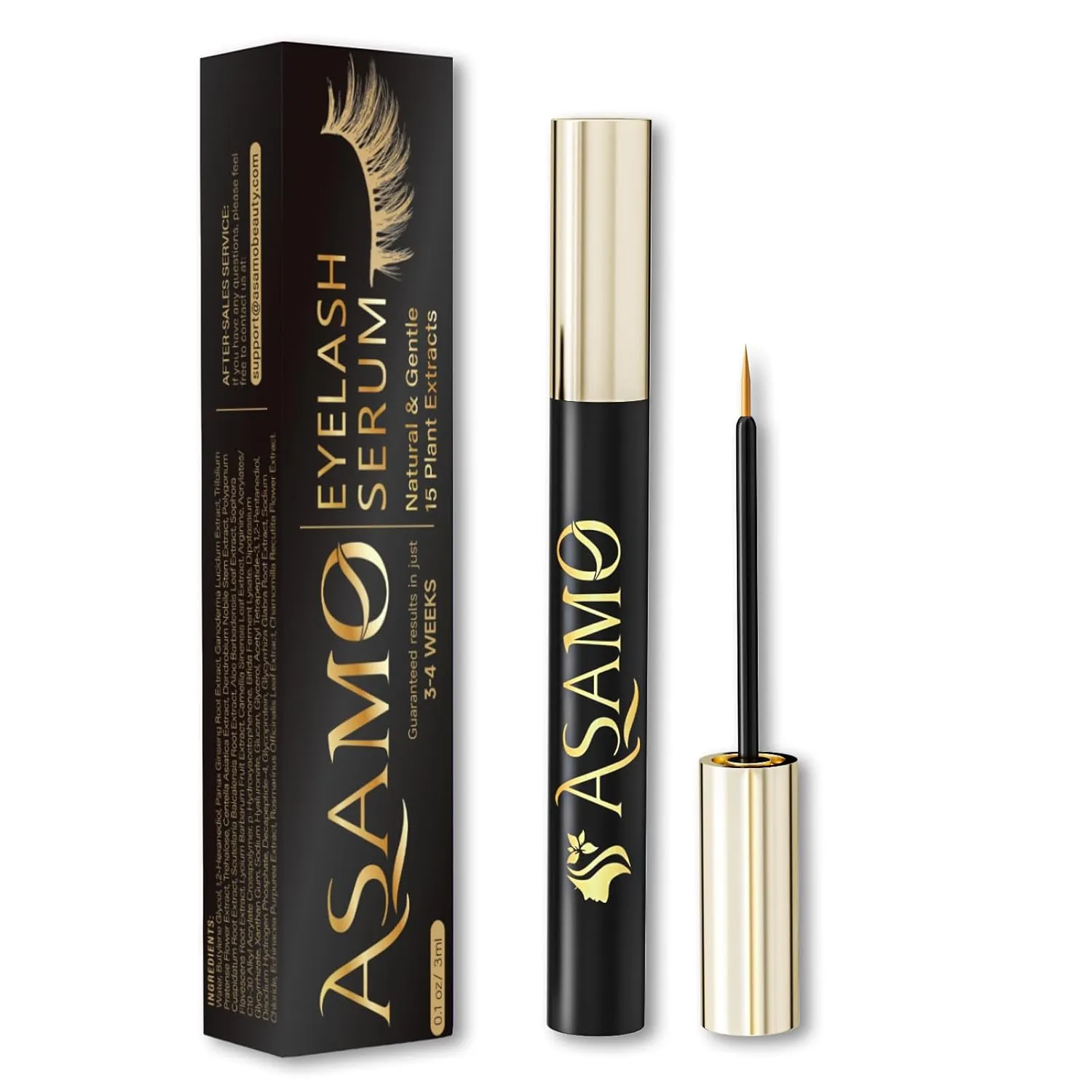 Eyelash Growth Serum – 15 Plant Extracts for Longer Lashes, Natural Beauty Enhancement,eye lash serum growth
