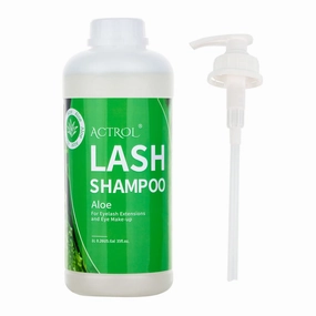 Eyelash Extension Cleanser Aloe 1L Natural Lash Extension Shampoo Professional Eyelid Foaming Cleanser Paraben & Sulfate Free Non-lrritating with Salon and Home Care