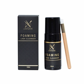 Eyelash Extension Foaming Cleanser with Cleaning Brush | Safe and Gentle Formula for Cleaning Dirt & Oil from Eyelash Extensions