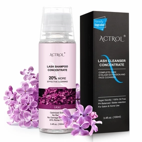 Eyelash Shampoo Concentrate 100ml Lash Cleanser Concentrate Lash Wash Concentrate Upgrade Shampoo for Lashes DIY Eyelash Extensions Shampoo Lilac
