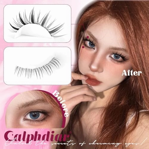 Fairy Lash Clusters Kit 8-16mm Manga Eyelash Clusters with 5-6mm Bottom Lashes C Curl Lash Extension Kit Spiky Anime Individual Lashes DIY Cluster Eyelash Extensions Kit Natural Thin Band Lash Kit