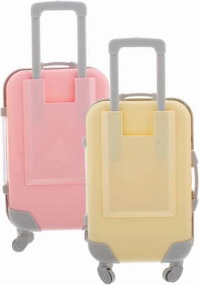 False Eyelashes Storage Box 2pcs Mini Suitcase Box Portable Design Travel Eyelash Holder Case for Party