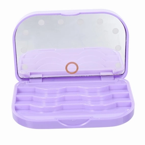 False Lash Holder Case Led Compact Eyelash Storage Box for Easy Travel