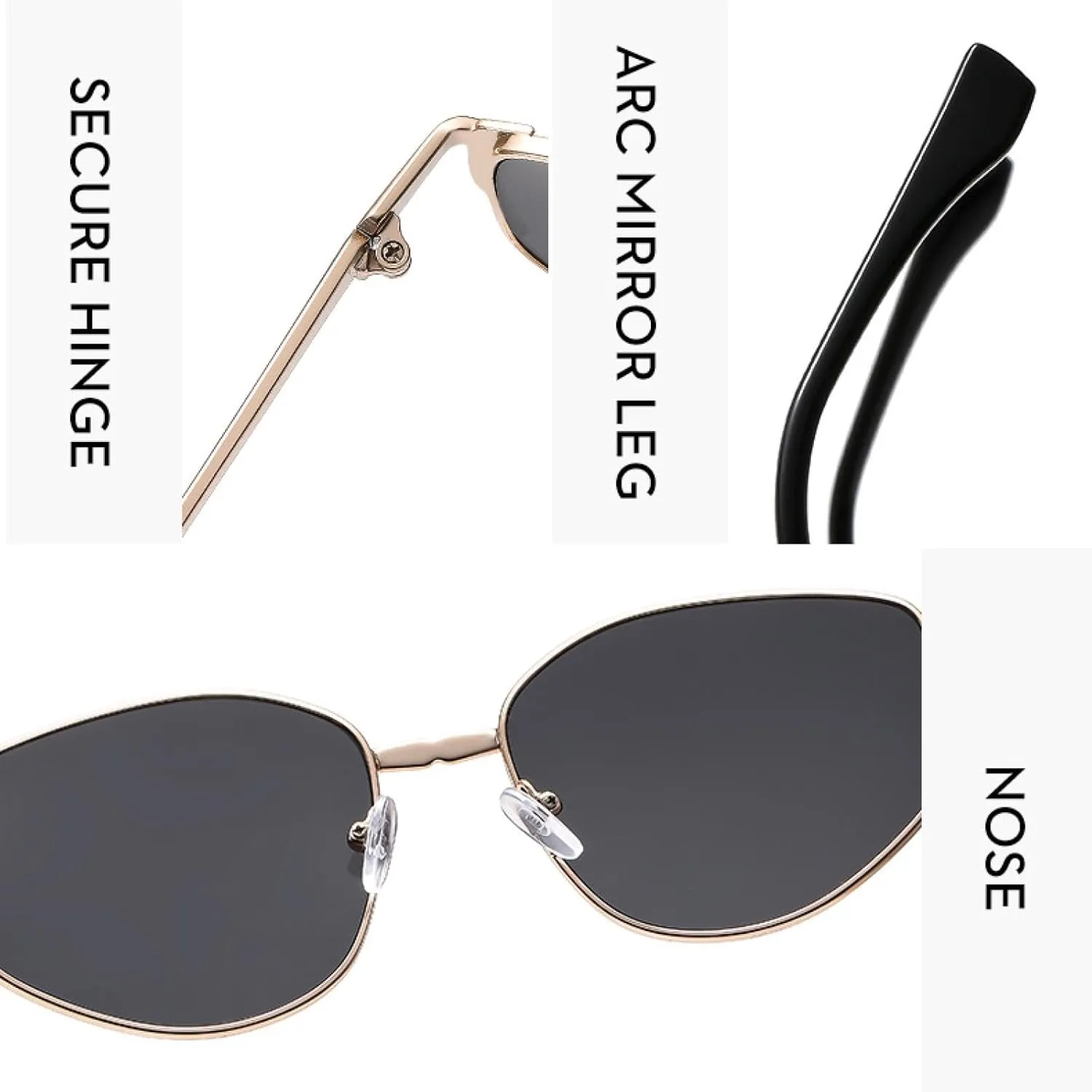 Fashion Metal Small Frame Oval Sunglasses Women Trend Luxury Outdoor Sunscreen Sunglasses Uv400