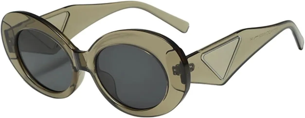 Fashion Sunglasses Retro Oval Frame Sunglasses for Men and Women Tidal Uv Protection
