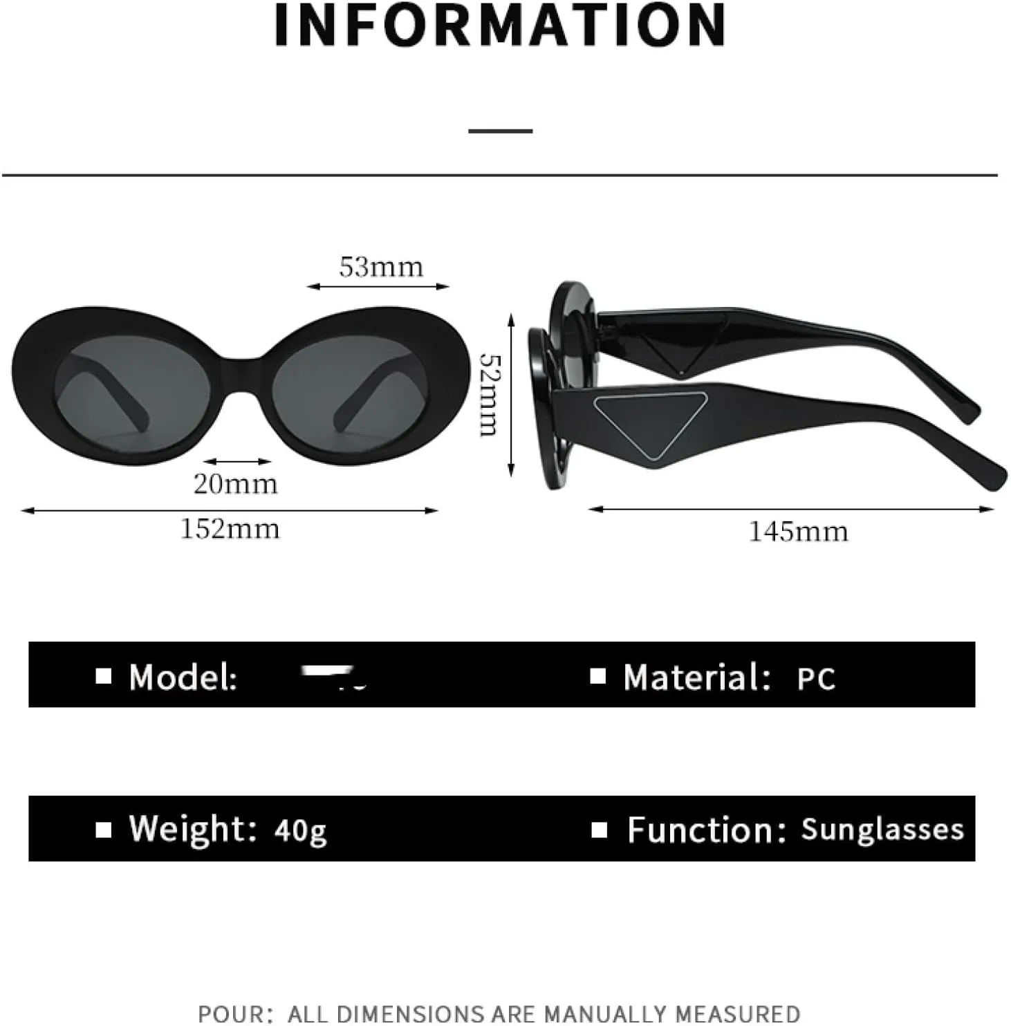 Fashion Sunglasses Retro Oval Frame Sunglasses for Men and Women Tidal Uv Protection