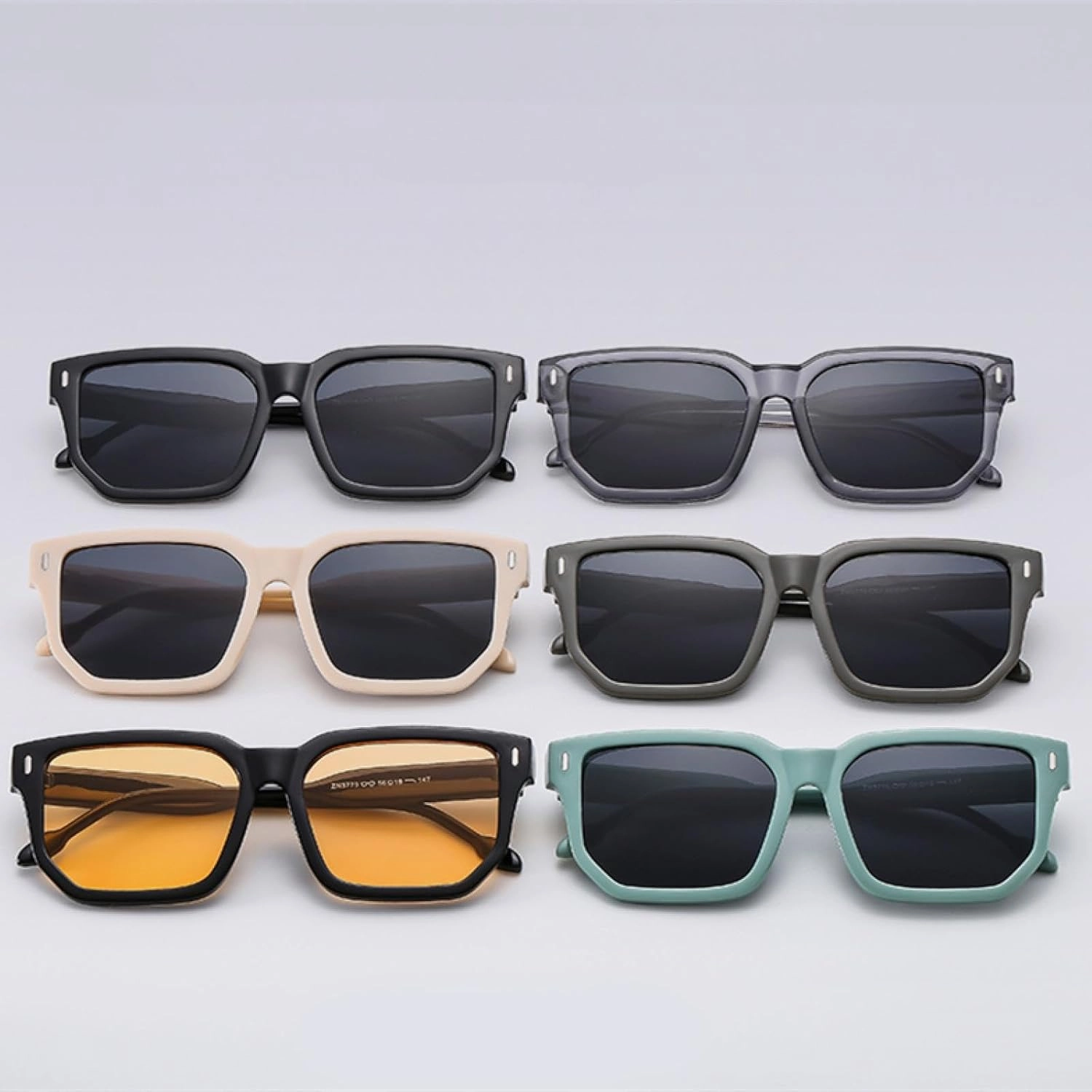 Fashion Trendy Large Frame Sunglasses Retro Eyeglasses Wide Edge Lens Leg