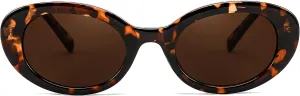 FEISEDY Sunglasses Womens, Retro Oval Cateye Sun Glasses Men, Small 90s Style B4128
