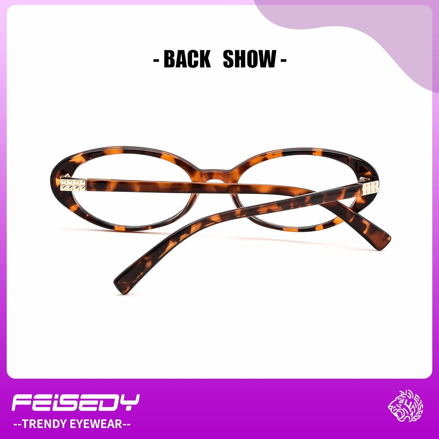FEISEDY Oval Blue Light Glasses for Woman Vintage Small Face Lightweight Eyeglasses Retro Nerd Y2K Frame B0290