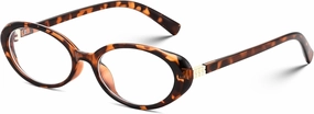 FEISEDY Oval Blue Light Glasses for Woman Vintage Small Face Lightweight Eyeglasses Retro Nerd Y2K Frame B0290