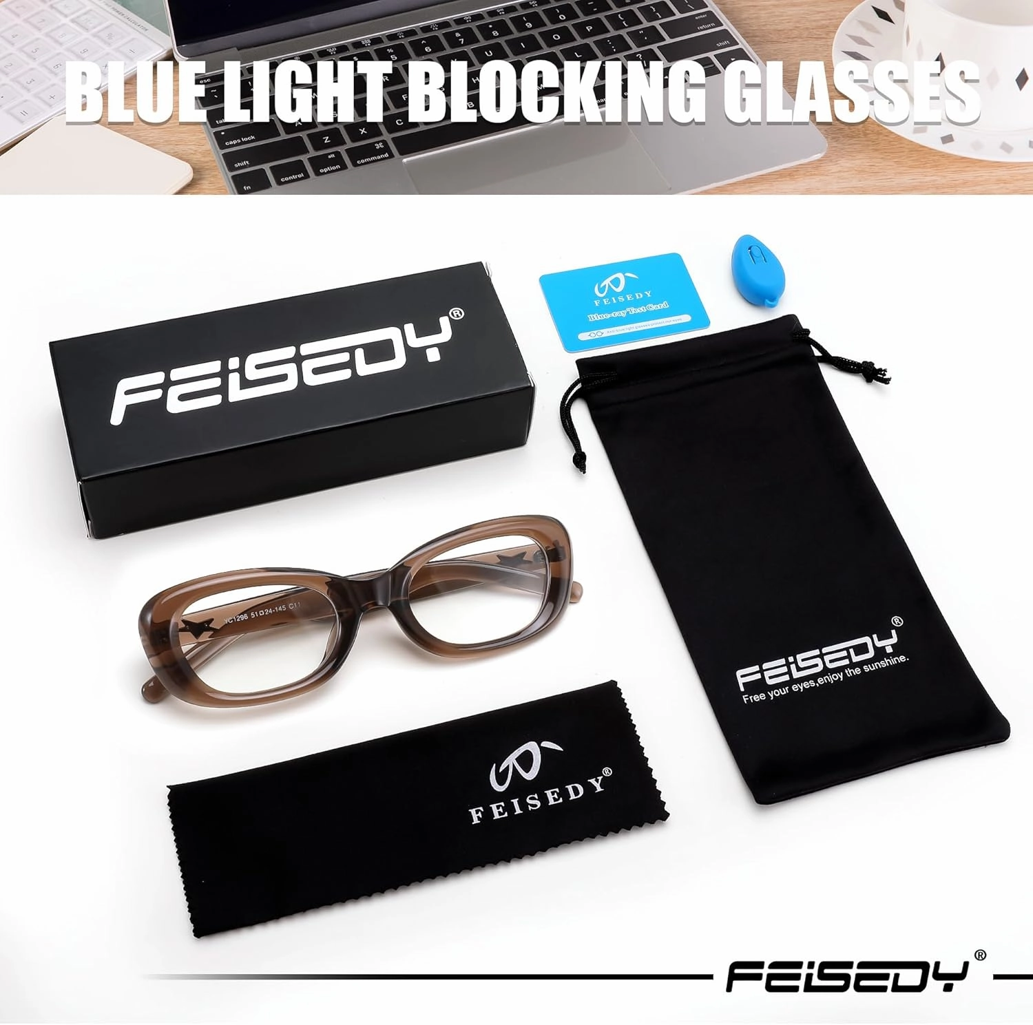 FEISEDY Retro Oval Blue Light Blocking Glasses for Women Nerd Fake Glasses Y2k Small Eyewear Frame B0229