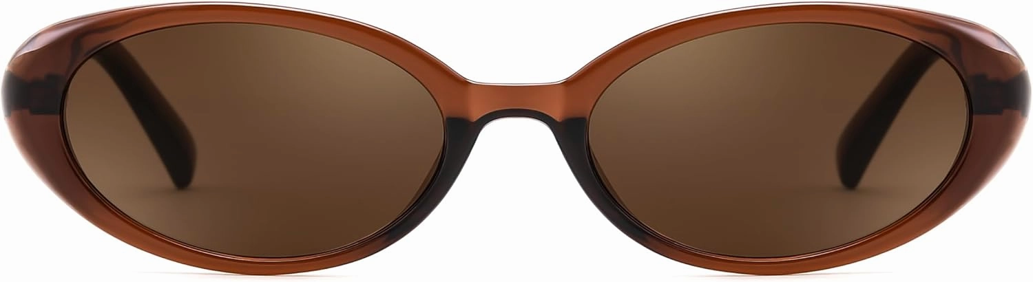 FEISEDY Retro Oval Cateye Sunglasses for Women Men Fashion Small 90s Style Vintage Shades B4180