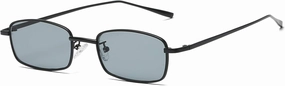 FEISEDY Vintage Small Rectangle Sunglasses Women Men Retro Trendy Square Metal Frame Sun Glasses B2295