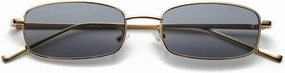 FEISEDY Vintage Small Rectangle Sunglasses Women Men Retro Trendy Square Metal Frame Sun Glasses B2295