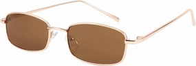 FEISEDY Vintage Small Rectangle Sunglasses Women Men Retro Trendy Square Metal Frame Sun Glasses B2295